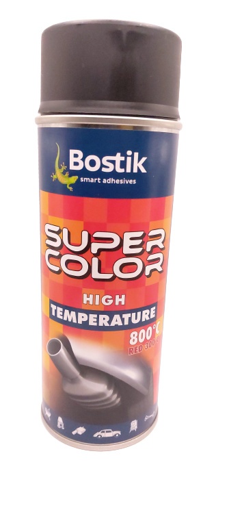 Spray SUPER color 400 ml high temperature czarny