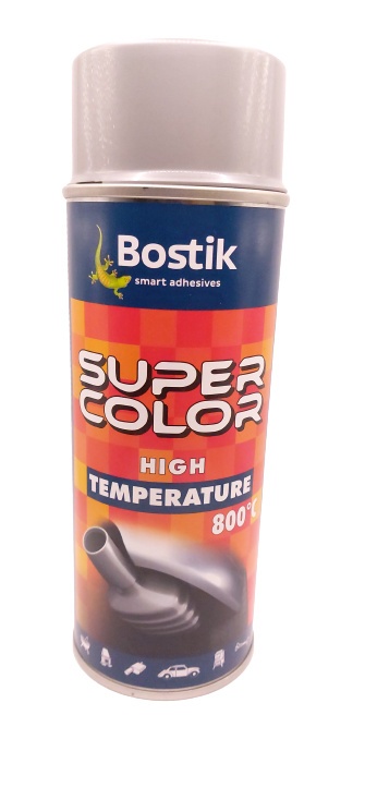 Spray SUPER color 400 ml high temperature aluminium