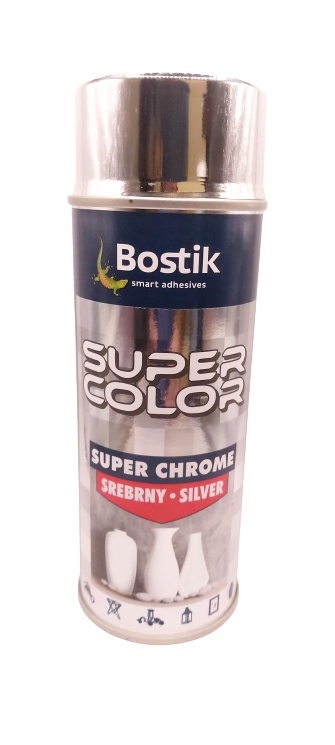 Spray SUPER color 400 ml chrom srebrny