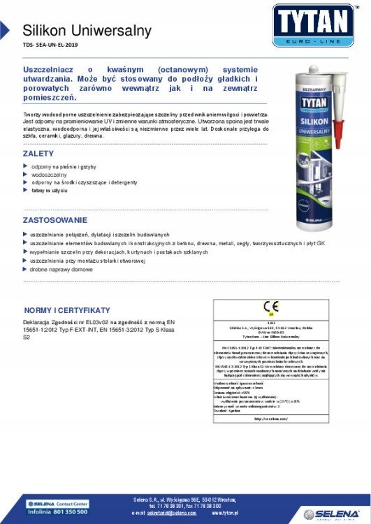 Silikon TYTAN EURO-LINE 280 ml biały