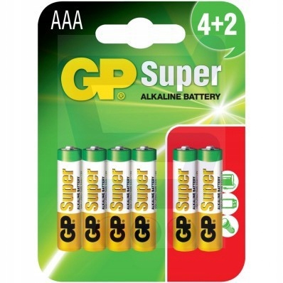 Bateria super ALKALINE AAA LR3 1.5 V 6 szt.