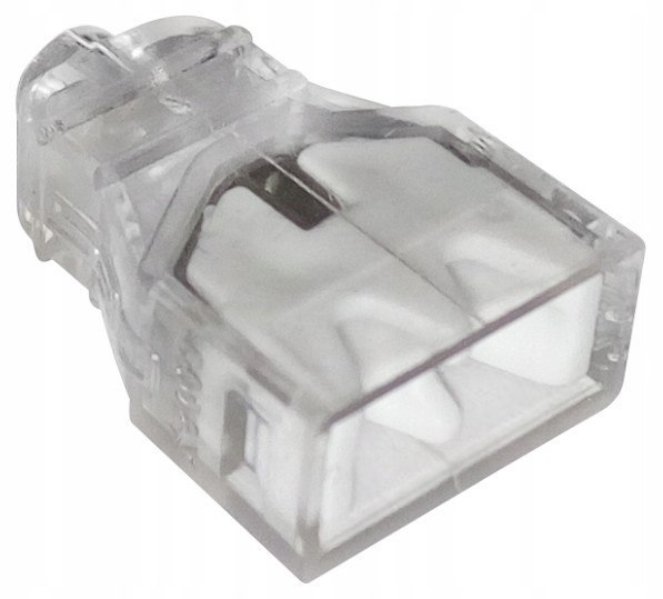 Szybkozłączka 2 × 0,5-2,5 mm² transparentna/biały 10