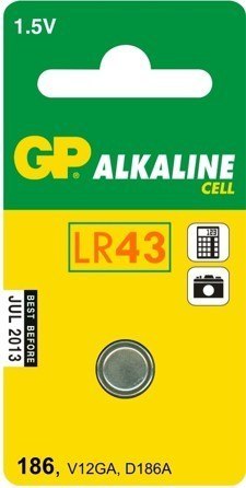 Bateria alkaliczna zegarkowa 1.5 V 186, LR43, V12GA, D186A
