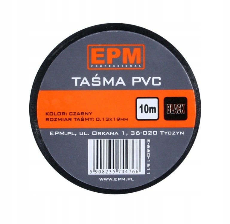 Taśma izolacyjna 19 mm*10 m czarna