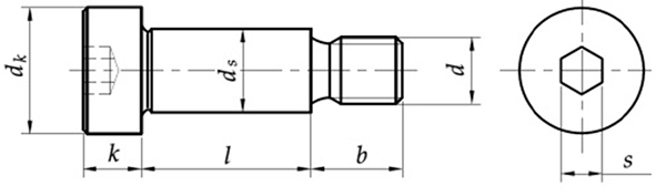 M6/8x70 Śruba pasowana łeb walcowy ISO 7379 1 szt.