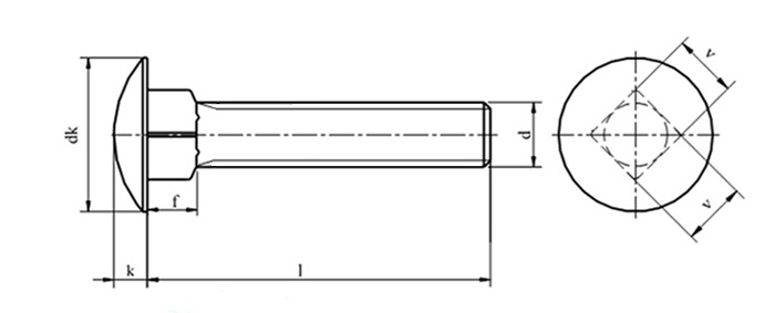M8x30 Śruby zamkowe kl.8.8 ocynk DIN 603 PG 5 szt.