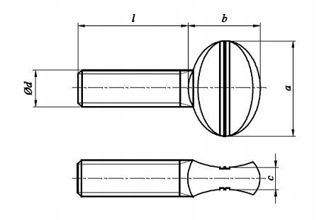Śruba kciukowa M6x40 ocynk AN 264 2 szt.