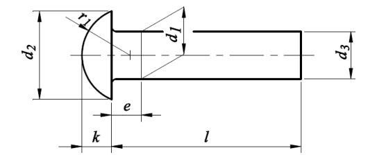 10x35 Nit nity stalowe łeb kulisty DIN 660 100 szt.