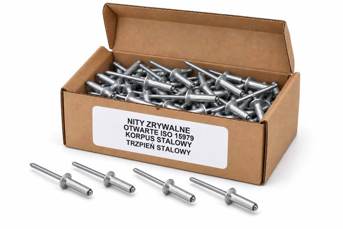 3x6 Nity zrywalne otwarte ISO 15979, stal/stal - 25 szt.