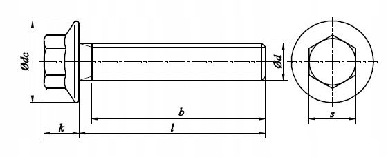 Śruba kołnierzowa M10x1,25x25 kl10.9 ocynk DIN6921