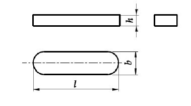 Wpust pryzmatyczny klin 8x7x90 DIN6885 2 szt.