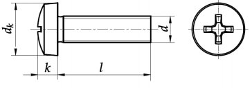 M3x8 Wkręt do metalu DIN7985 nierdzewny25 szt.