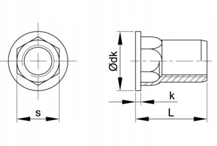 Nitonakrętki kołn walcowym M5x14,5 AN313 A2 5 szt.