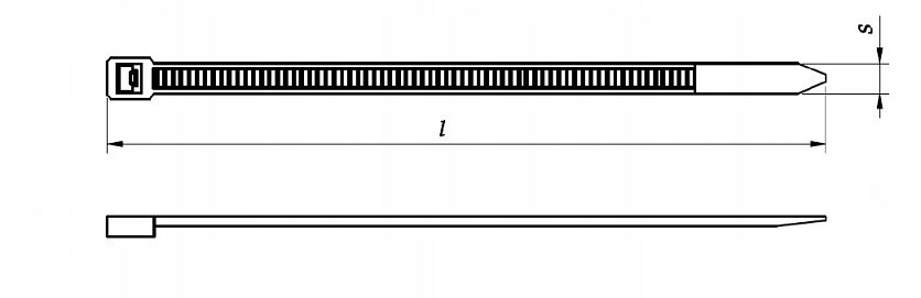 Opaska zaciskowa plastikowa biała 290x4,8 100 szt.