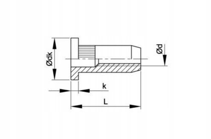 Nitonakrętki radełko M5X16 AN315 A2 5 szt.