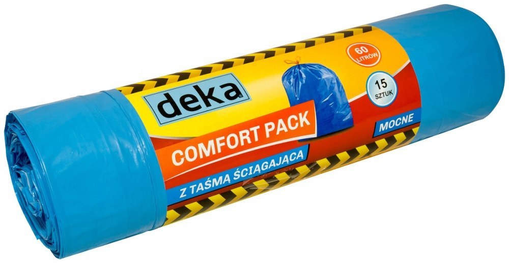 Worki comfort pack mocne niebieskie z taśmą 60l a1