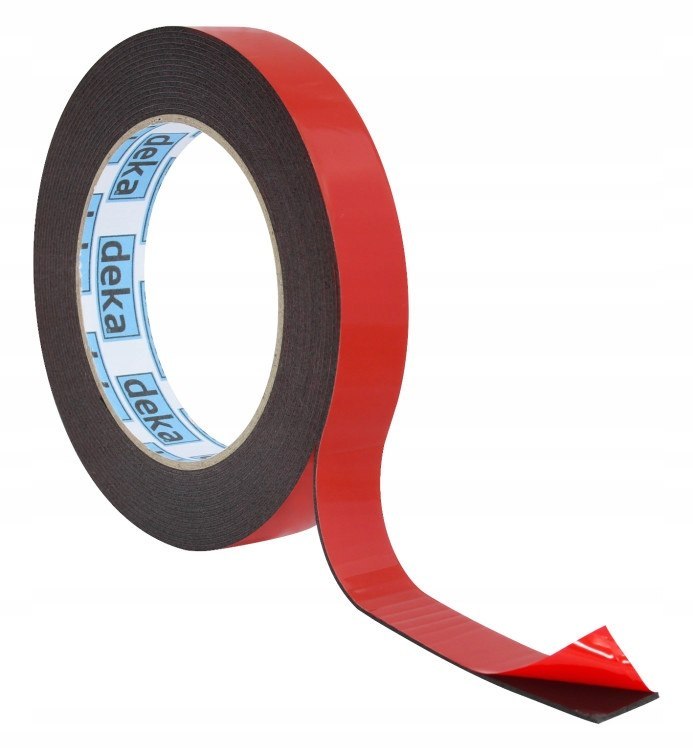 TAŚMA DWUSTRONNA PIANKOWA NERO CZARNA 19 mm*5M