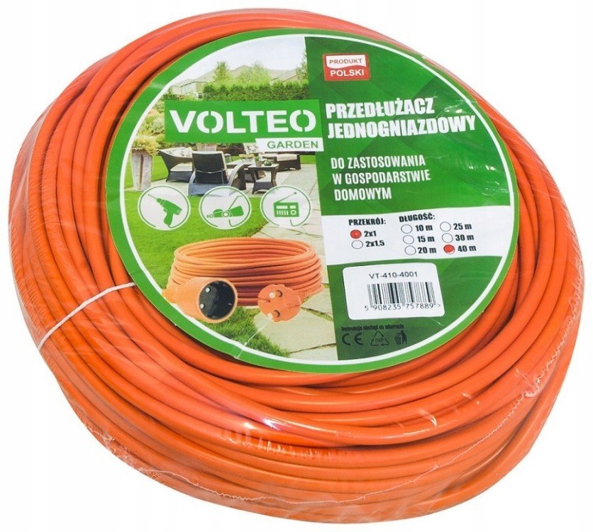 PRZEDŁUŻACZ OGRODOWY 20M PRZEWÓD H05VV-F 2*1 mm