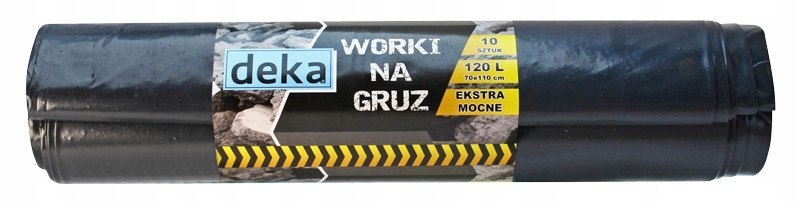 Worki na gruz ekstra mocne czarne 70*100cm 120l a1