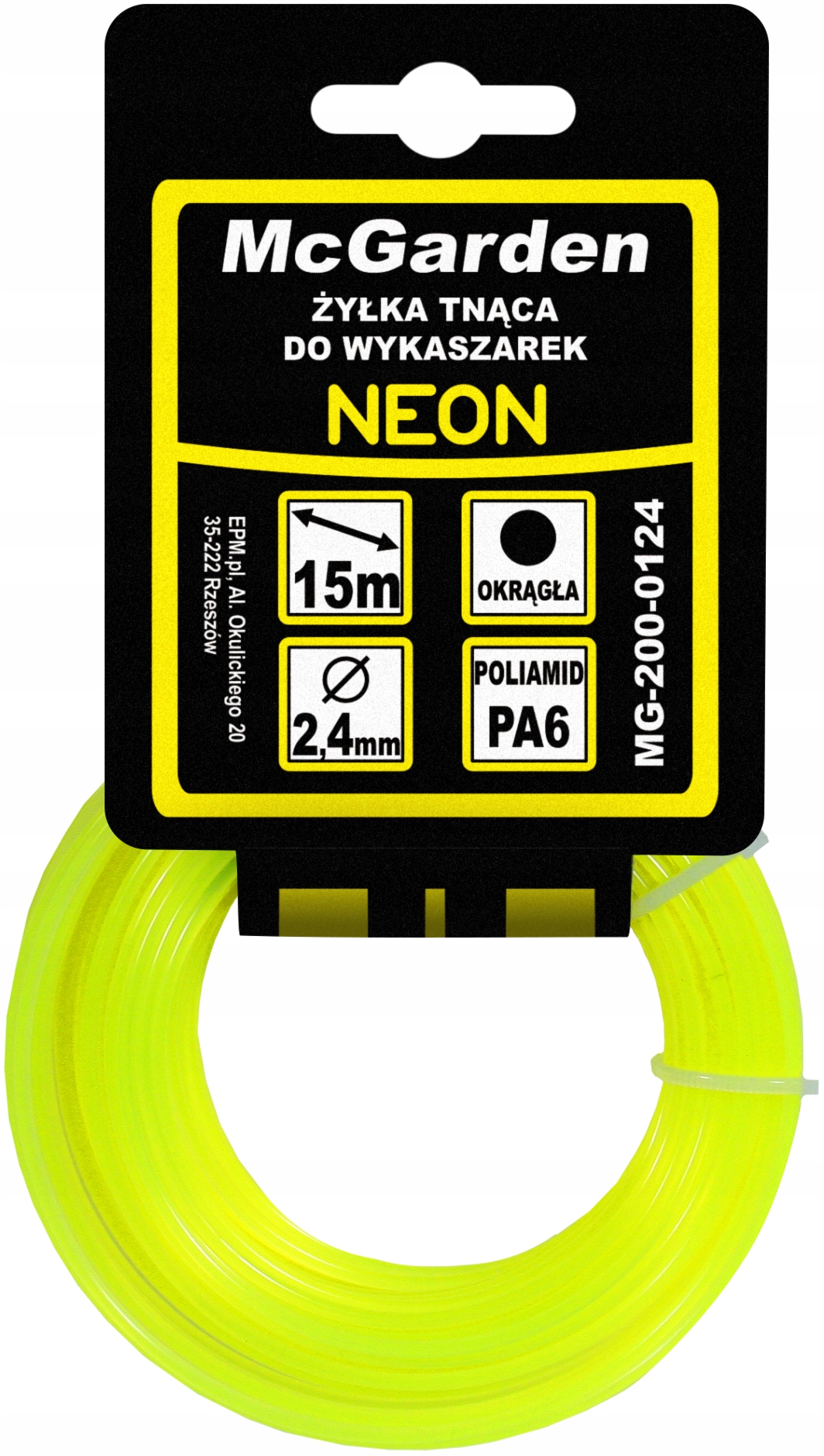 ŻYŁKA DO WYKASZARKI OKRĄGŁA NEON 3,0 mm 15M