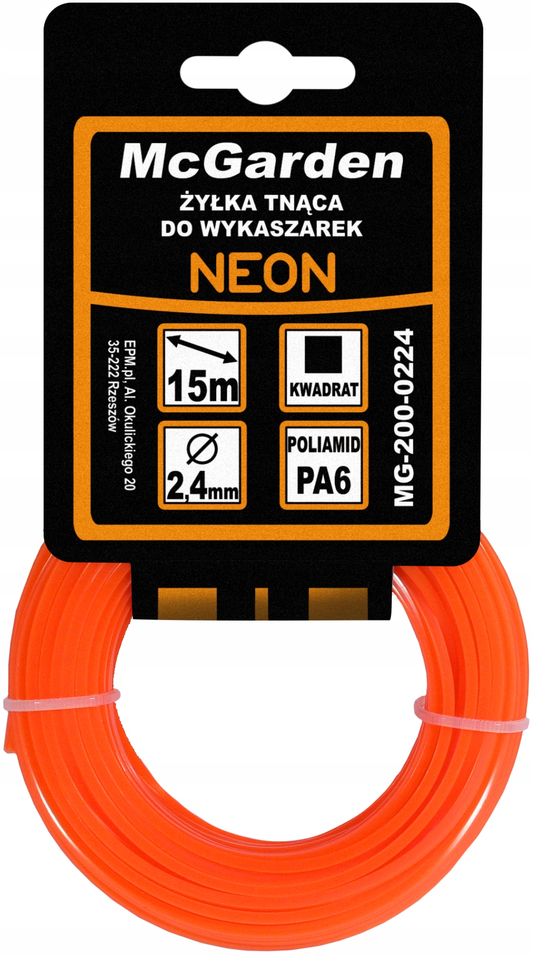 ŻYŁKA DO WYKASZARKI KWADRAT NEON 3,0 mm 15M
