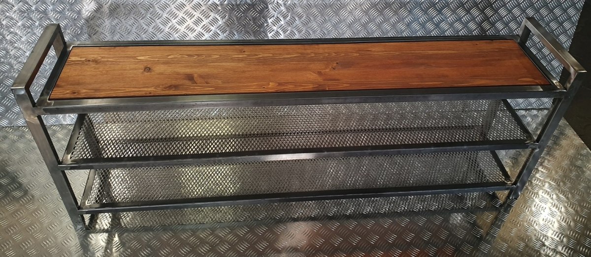 Stojak ławka na buty z siedziskiem 162x60x33