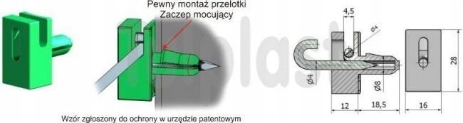 PRZELOTKA DRUTU MOCOWANA NA BOLEC PD/B CZARNA 10sz