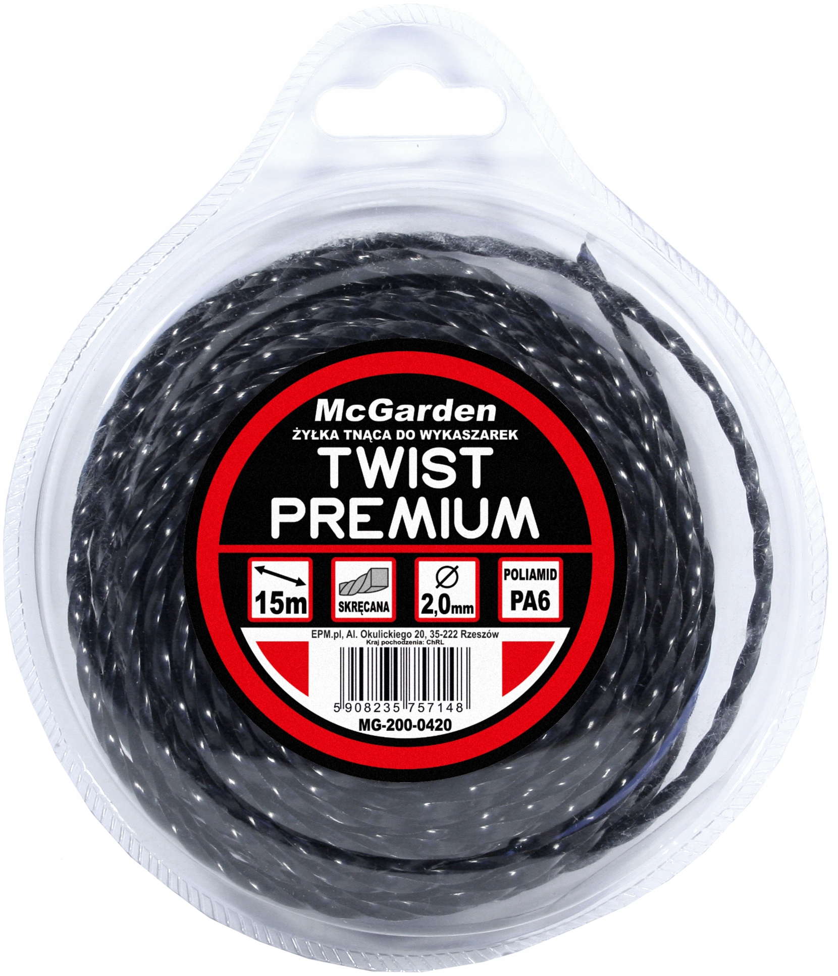 ŻYŁKA DO WYKASZARKI TWIST PREMIUM 2,0 mm 15M