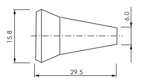 Dysza okrągła 1/4 z otworem Ø 3,2