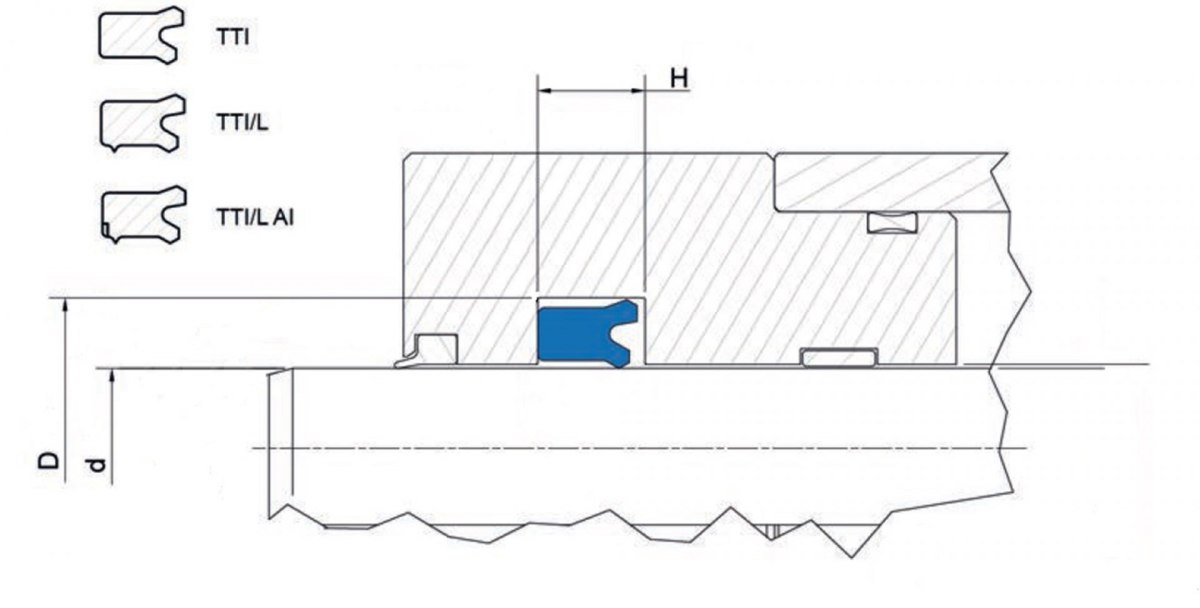 Uszczelniacz siłownika 30x38x8/9 TTI manszeta