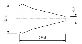 Dysza okrągła 1/4 z otworem Ø 1,6