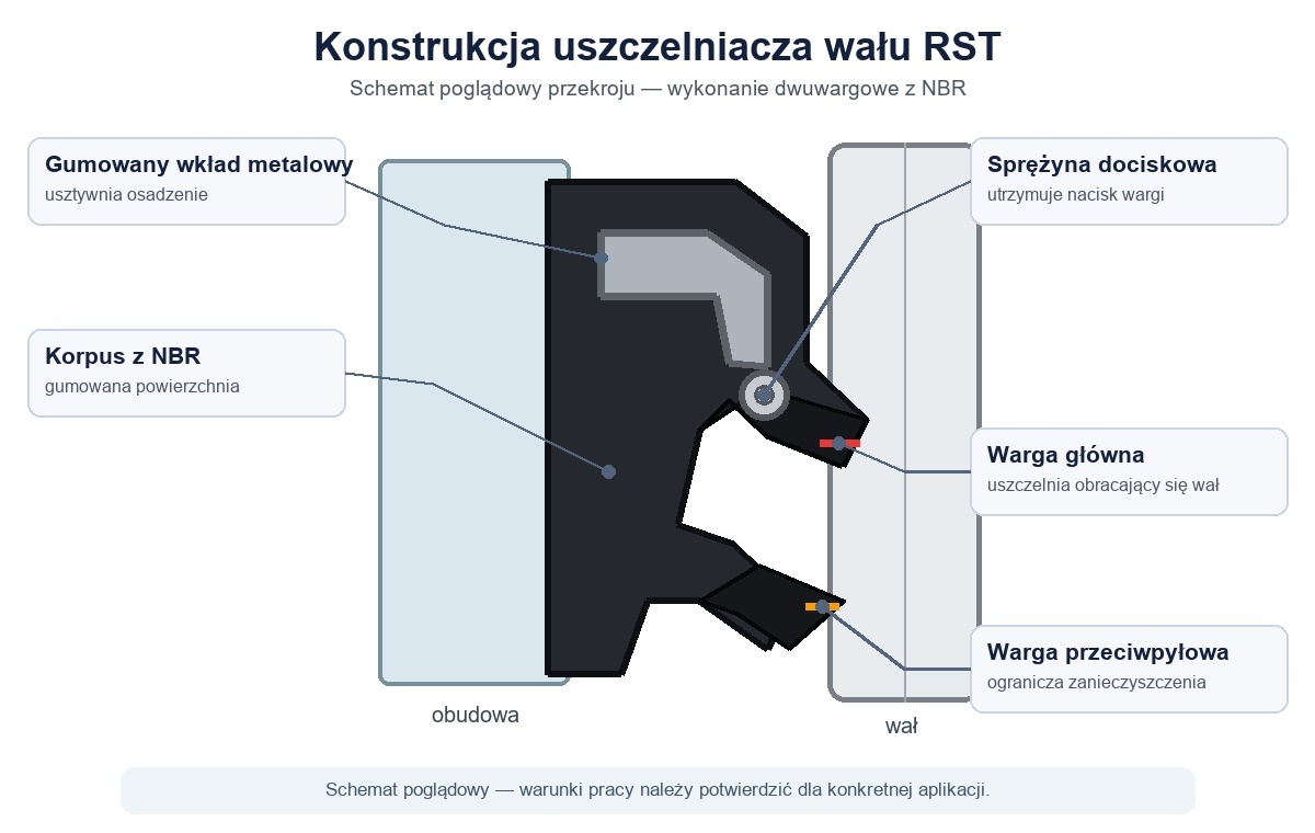 Uszczelniacz simering 72x100x10 RST NBR ERIKS