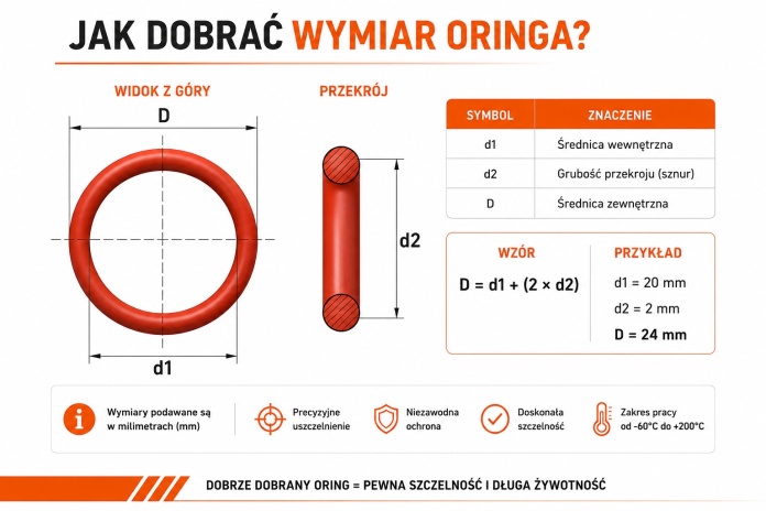 Oring 10 x 3 Silikonowy 70VMQ Czerwony Uszczelka O-Ring -60°C +200°C 5 szt.