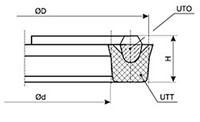 Uszczelniacz UT 45x60x9,5 pierścień manszeta
