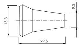 Dysza okrągła 1/4 z otworem Ø 6,4