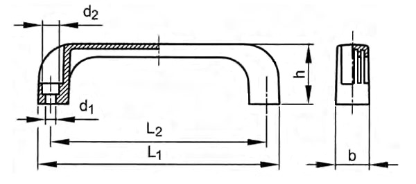 Uchwyty mostkowe tworzywo 8,5x200 mm 57066