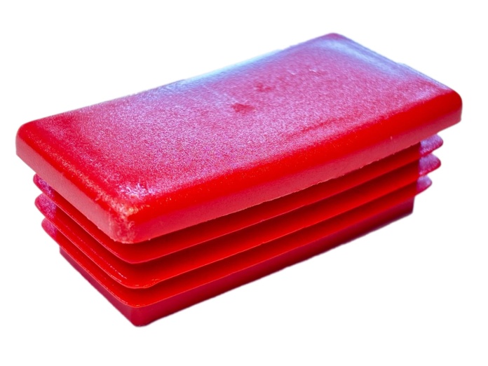 Zaślepka profilu czerwona 30x60 mm prostokąt 100 szt.