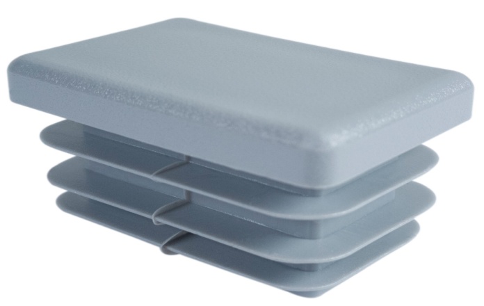 Zaślepka profilu szara 25x80 mm prostokąt 5 szt.
