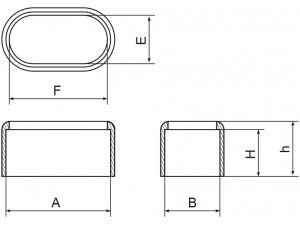 Redukcja rury owalnej 20x40 1 szt.