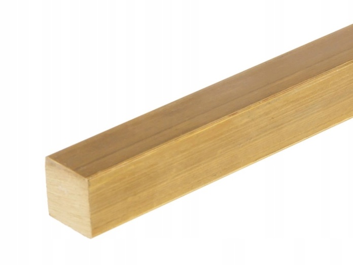 Pręt kwadratowy z mosiądzu 30x30 długość 500 mm (50cm)