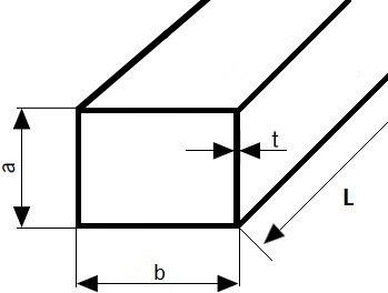 Profil stalowy zamknięty 30x18x2 długość 3000 mm