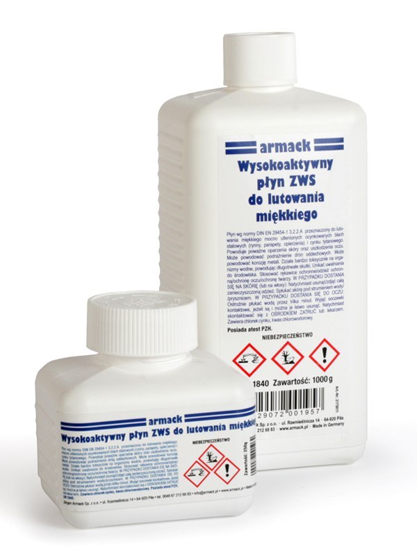 Armack wysokoaktywny płyn ZWS lutowanie 250g