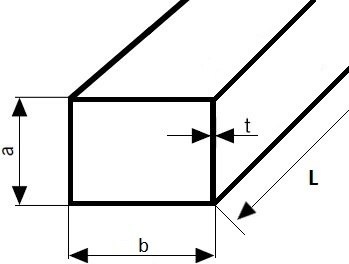 Profil stalowy zamknięty 30x18x2 długość 2000 mm