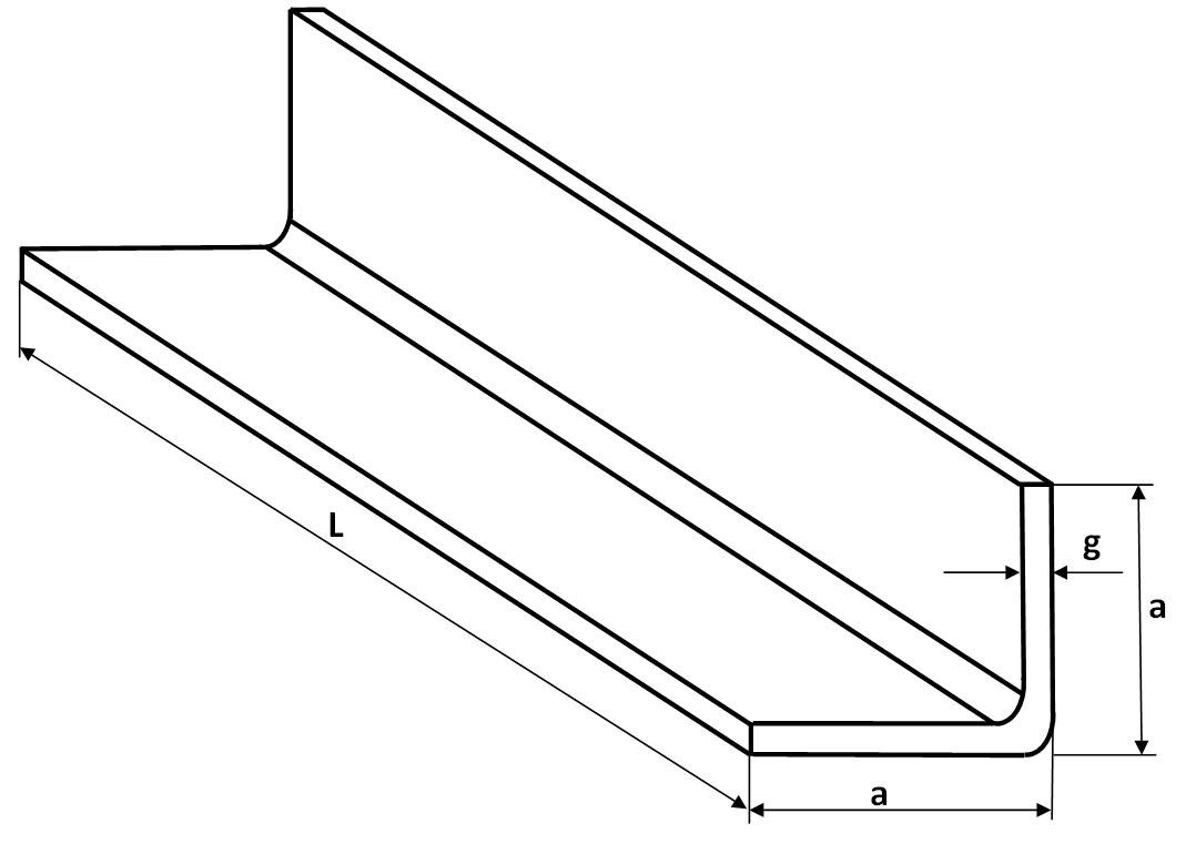 Kątownik stalowy zimnogięty 15x15x3 2000 mm