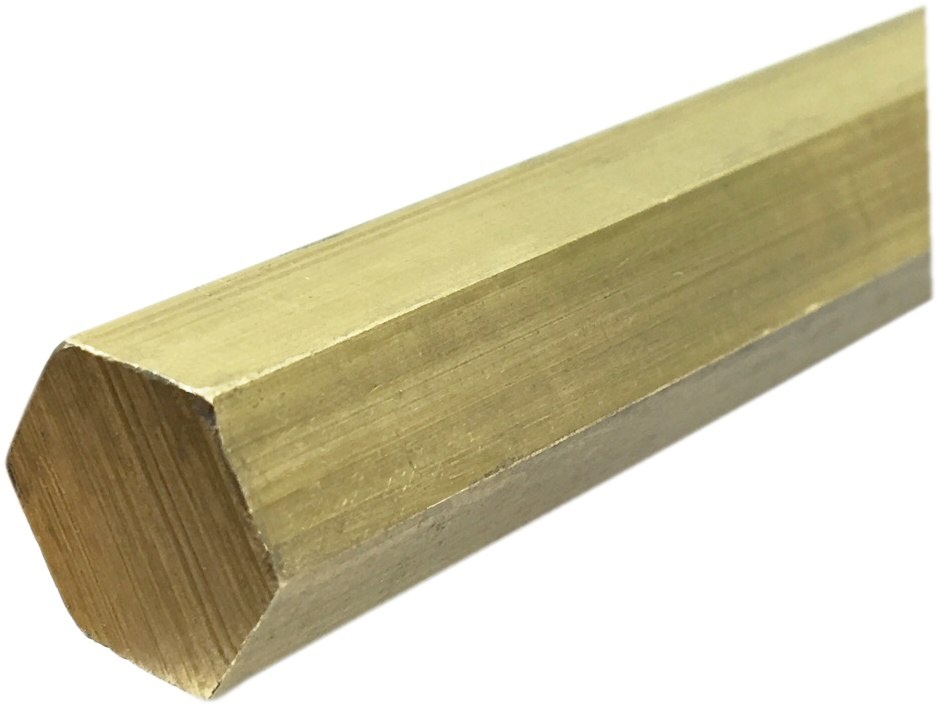Pręt 6-kątny z mosiądzu S17 mm dł.1000 mm