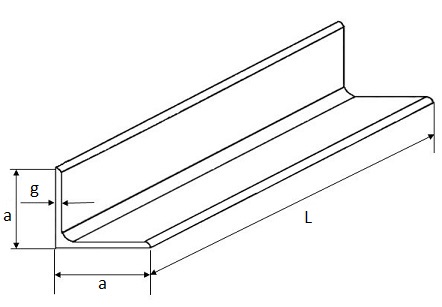 Kątownik nierdzewny AISI 304 30x30x3 500 mm