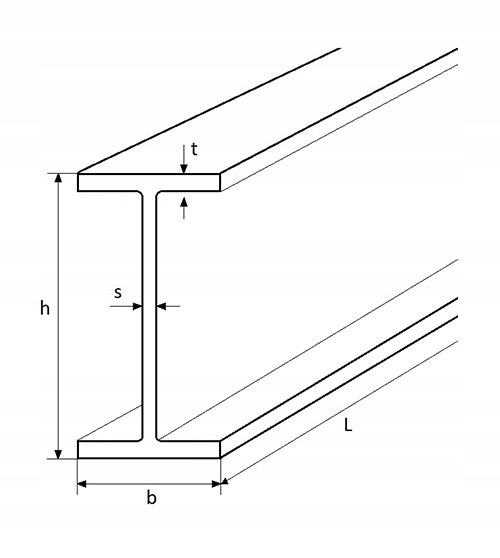 Dwuteownik stalowy IPE 200 długość 1000 mm