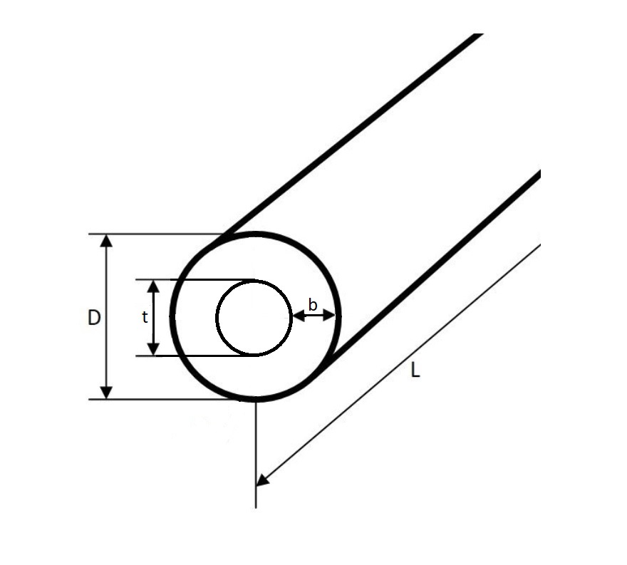 Tuleja Poliamid PA6 50x30x500 mm