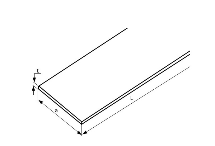 Płaskownik stalowy 120x5 gorącowalcowany 6000 mm
