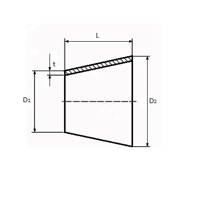 Redukcja nierdzewna 114,3 mm x 60,3 mm AISI 304